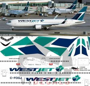 V1 Decals Boeing 767-300 Westjet for 1/144 Zvezda Model Airplane Kit V1D0256 - Picture 1 of 8