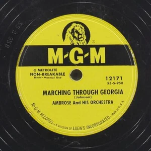 AMBROSE Marching Through Georgia MGM 12171 VG- 78 10" - Picture 1 of 4