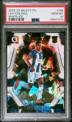 Levi Colwill 2023 Panini Select EPL White Ice Prizm /25 PSA 10 Rookie Card - Image 1 of 3
