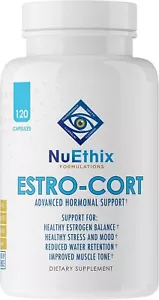 NuEthix Estro-Cort Anti-Estrogen Dietary Supplement, 120 Capsules - Picture 1 of 5