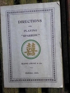 DIRECTIONS for Playing " SPARROW " Quong Chong & Co. - Picture 1 of 2