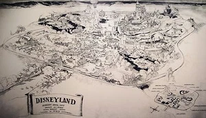 1954 Disneyland Map (Concept) REPRODUCTION POSTER 24 X 36 Inches Nostalgia - Picture 1 of 1