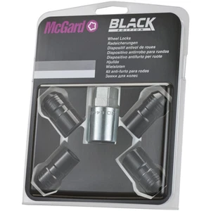 Black McGard 24214SUB 14x1.5 Lock Nuts for MG Hector 19-20 on Aftermarket Wheels - Picture 1 of 2