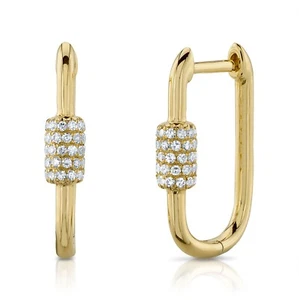 Ohrring 0,24 kt 14 Karat Gelbgold Diamant - Bild 1 von 1