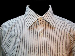 Ben Sherman, botón frontal, cuello extendido, talla: rayas grises XL  - Imagen 1 de 9