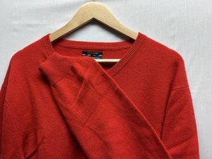 Club Room Herren XL Nachlass 100% Kaschmir Rot V-Ausschnitt Pullover Neu mit Etikett - Bild 1 von 8