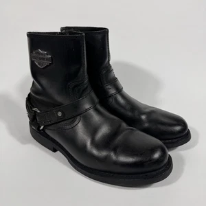 HARLEY DAVIDSON Men's SCOUT Black Harness Motorcycle Riding Boots D95262 US 10.5 - Picture 1 of 12