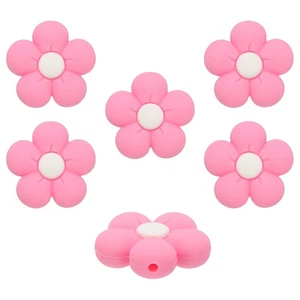 Protezioni Punti Ago per Maglia, 6 Pezzi Tappi Punta Ago Fiore, Rosso Rosa - Foto 1 di 6