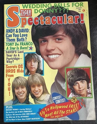 1973 Tiger Beat Spectacular August Magazine Partridge Family, Tony DeFranco Etc - Image 1 of 4