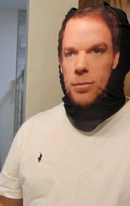 DEXTER MORGAN🩸Breathable Mesh Seethru FACE MASK Halloween Cosplay COSTUME HALL - Picture 1 of 2