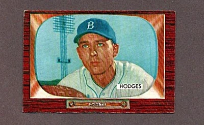 1955 Bowman Baseball #158 Gil Hodges Brooklyn Dodgers MLB HOF EX++ - Imagem 1 de 2