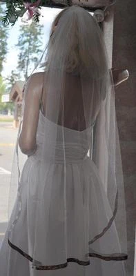 NUEVO camuflaje boda velo-satén camuflaje 43"" Foto 1 de 4