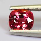 1.01Cts Reddish Pink Brilliant Cushion Shape Burmese Spinel Loose Gemstone
