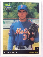 1991 Pittsfield Mets-Classic BEST Baseball Card-Mike Anaya
