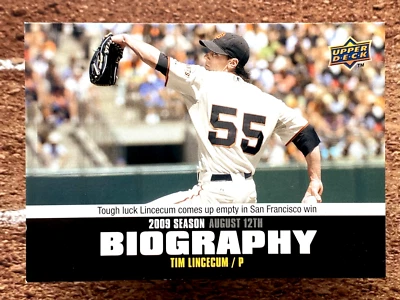 2010 Upper Deck Season Biography Tim Lincecum #SB-147 - Image 1 of 2