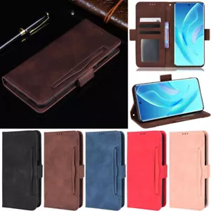 Flip Leather Card Wallet Cover Case For Huawei P50 Pro P30 Lite Honor X7 X8 X30 - Picture 1 of 69