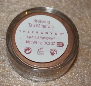 Sheer Cover Bronzing Tan Minerals Lip-to-Lid Highlighter 1g 0.03oz  - Picture 1 of 2