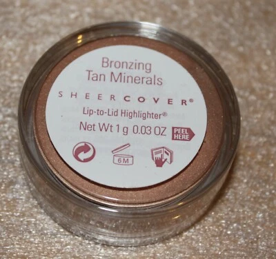 Sheer Cover Bronzing Tan Minerals Lip-to-Lid Highlighter 1g 0.03oz  - Image 1 of 2