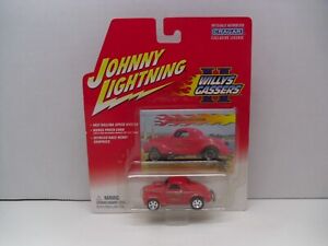 1/64 JOHNNY LIGHTNING WILLYS GASSERS 1941 WILLYS GASSER COUPE BAD NEWS RED