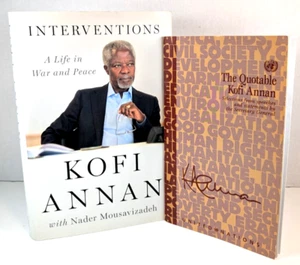 KOFI ANNAN Books~Interventions and The Quotable Kofi Annan (speeches) - Imagen 1 de 7