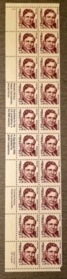  US Scott #2192 - 1992 Wendell Willkie (75c) goma opaca - MNH, bloque de línea de 20 Foto 1 de 2