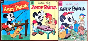 ANDY PANDA #21, 36, 40 - Dell Comics, 3 issues, 1953-1958 - Picture 1 of 7