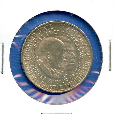 1954 S GW Carver Booker T Washington Silver Half Dollar #99 BU Uncirculated Coin Cover
