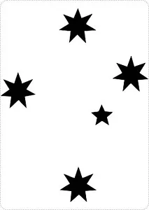 Aufkleber Decal Vinyl Auto Südkreuz Schwarz Stern Australien - Bild 1 von 1