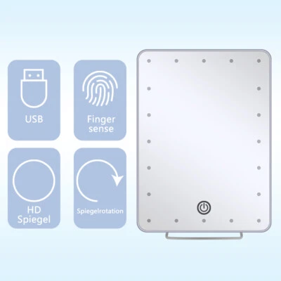 Specchio cosmetico illuminato a LED specchio per trucco - Immagine 1 di 4