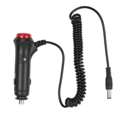 Car Cigarette Lighter DC Power Supply 5.5mm x 2.1mm Push ON Switch Button Cable - Image 1 of 4