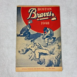 1948 Boston Braves Field vs. Chicago Cubs Programm und Scorekarte unbespielt - Bild 1 von 18