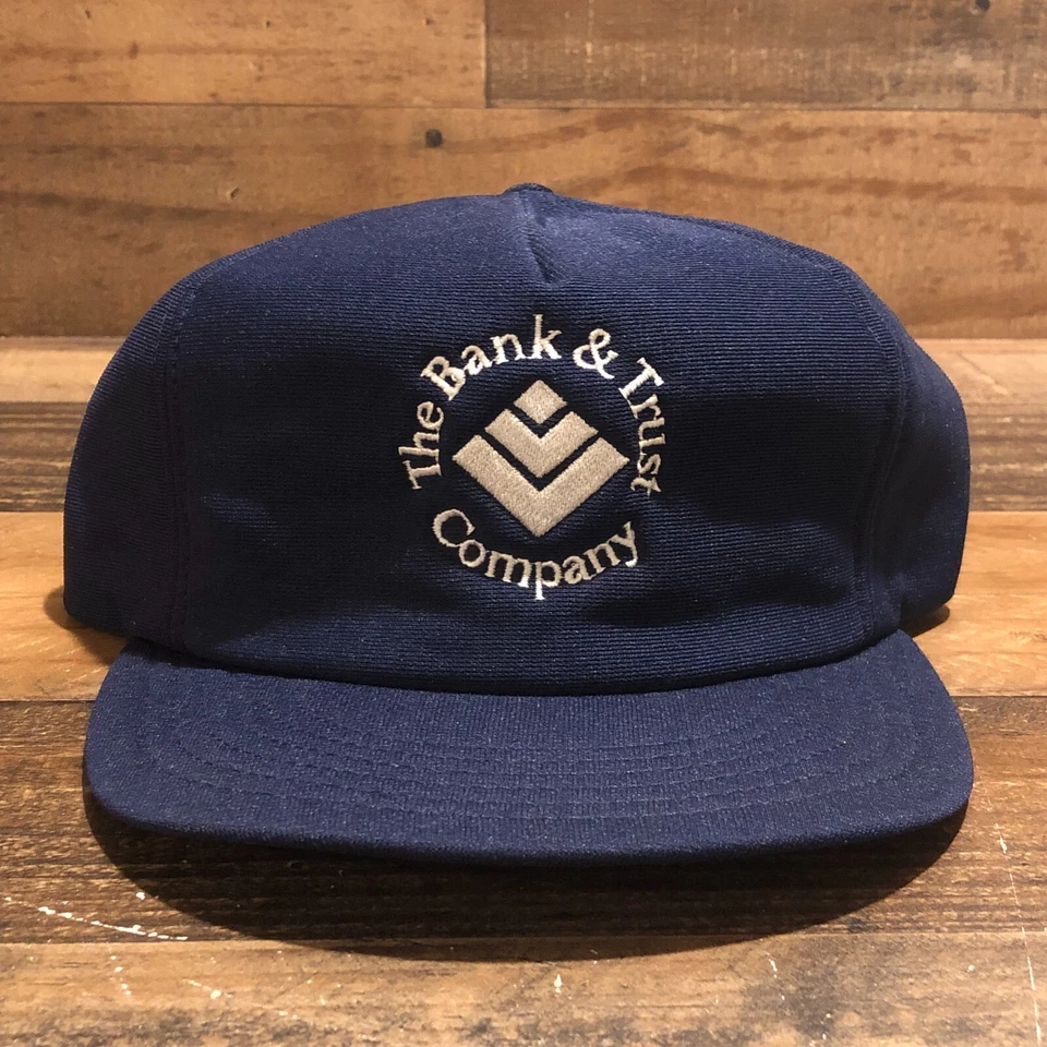 De Colección Bank & Trust Sombrero Gorra Snapback Para Hombres Azul Blanco Espuma Completa Hecha en EE. UU. Años 90 - LEER Foto 1 de 4