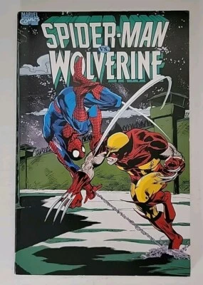 Spider-Man vs. Wolverine #1 Marvel novela gráfica 1990 páginas blancas  Foto 1 de 4