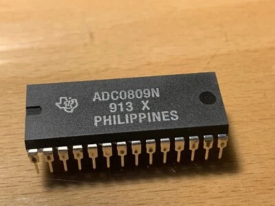 ADC0809N -  Analog to Digital Converters IC TI, DIP-28. - Image 1 of 3