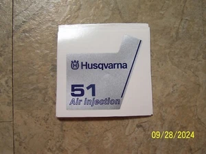 Husqvarna Model 51 Air Injection Chainsaw Side Cover Decal - Picture 1 of 1