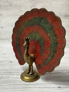 Vintage soviet brass napkins holder peacock USSR 10cm - Picture 1 of 9