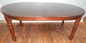 Pottery barn Ashford Pine Dining table with 2  Extension leaves 45" x 72" . - Picture 1 of 21
