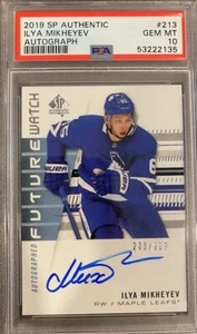 2019-20 SP Authentic #213 Ilya Mikheyev RC FUTURE WATCH AUTO /999 PSA 10 LEAFS - Picture 1 of 3