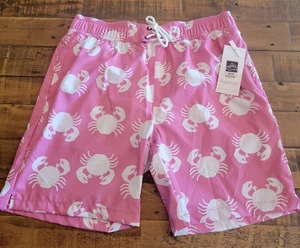 SOVEREIGN CODE Disruptor Crabs Swim Trunks Medium Med Pink Water Resistant - Picture 1 of 5