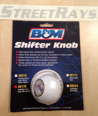 Perilla de cambio universal blanca B&M 46110 (automática/manual) NUEVA Foto 1 de 2