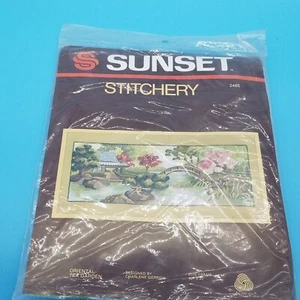 Sunset Stitchery, Oriental Tea Garden New Old Stock, 1981 - Picture 1 of 3