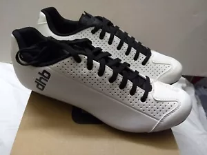 New DHB Dorica Mens 42 US 9 (FITS LIKE 43) Carbon Road Cycling Shoes White Lace - Picture 1 of 7