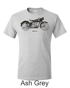 Vintage BMW R50 Line Zeichnung bedruckt auf Herrenshirt.  KOSTENLOSER VERSAND!!!  - Bild 1 von 9