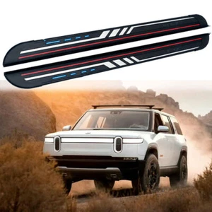 Running Board fits for Rivian R1S 2022 2023 2024 Side Step Nerf Bar 2PCS Stairs - Picture 1 of 9