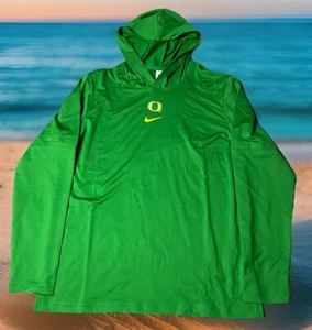 NIKE OREGON DUCKS L TEAM ISSUE HOODIE SIDELINE COACH DRI-FIT DS DZ8117-377 - Picture 1 of 6
