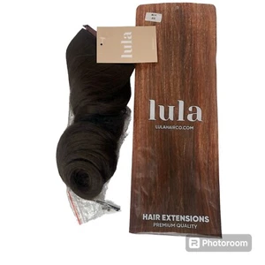 Extensión de cabello LULA HALO MO4 8B ondulada marrón oscuro 14” CALIDAD PREMIUM NUEVO paquete - Imagen 1 de 7