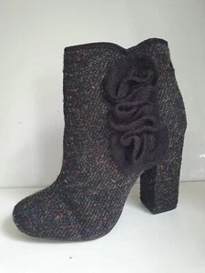 ROCKET DOG DESIGNER UK 7 EU 40 WOMENS BLQCK MULTI KNIT HEELS ANKLE BOOTS - Picture 1 of 15