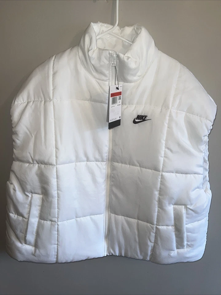Nike Sportswear Classic Puffer Therma-FIT Loose Vest Large FB7679-100 Womens EUC
