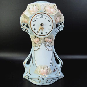 Royal Dux Porzellan Tischuhr SECESE Jugendstil-Stil Art Nouveau Style Clock RARE - Bild 1 von 9
