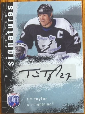 2007-08 Be A Player Signatures Tim Taylor #S-TT Tampa Bay Lightning - Image 1 of 2